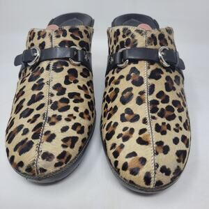 Cole Haan Leopard Brown Mules Womens size 10 1/2 Vintage Quality Brown Cheetah